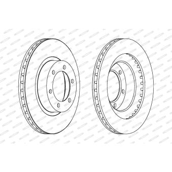 Jeu de 2 disques de frein avant FERODO [DDF1594C]
