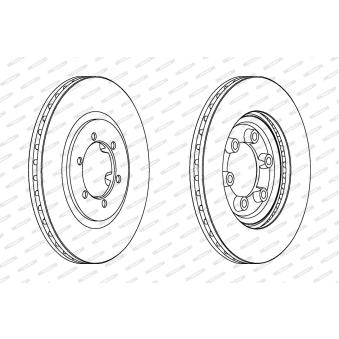 Jeu de 2 disques de frein avant FERODO DDF1605