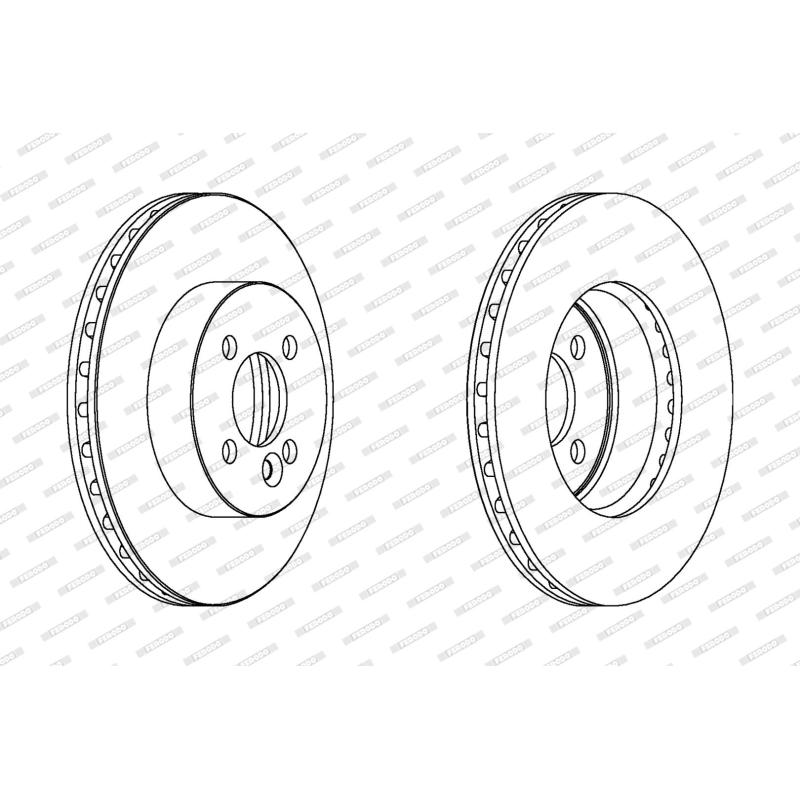 Jeu de 2 disques de frein avant FERODO DDF1617 - Visuel 1