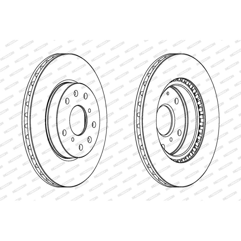Jeu de 2 disques de frein avant FERODO DDF1620 - Visuel 1