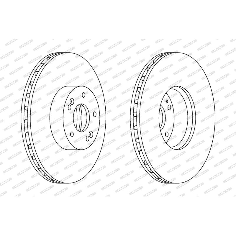 Jeu de 2 disques de frein avant FERODO DDF1631C-1 - Visuel 1