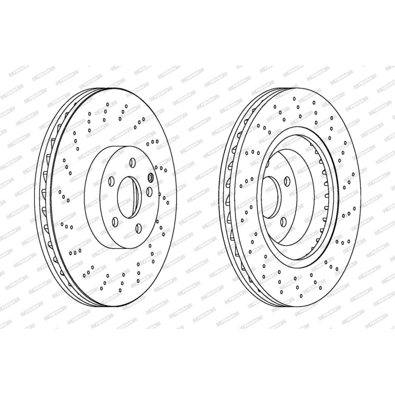 Jeu de 2 disques de frein avant FERODO DDF1639C-1 - Visuel 1