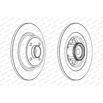 Jeu de 2 disques de frein arrière FERODO OEM 7701206328
