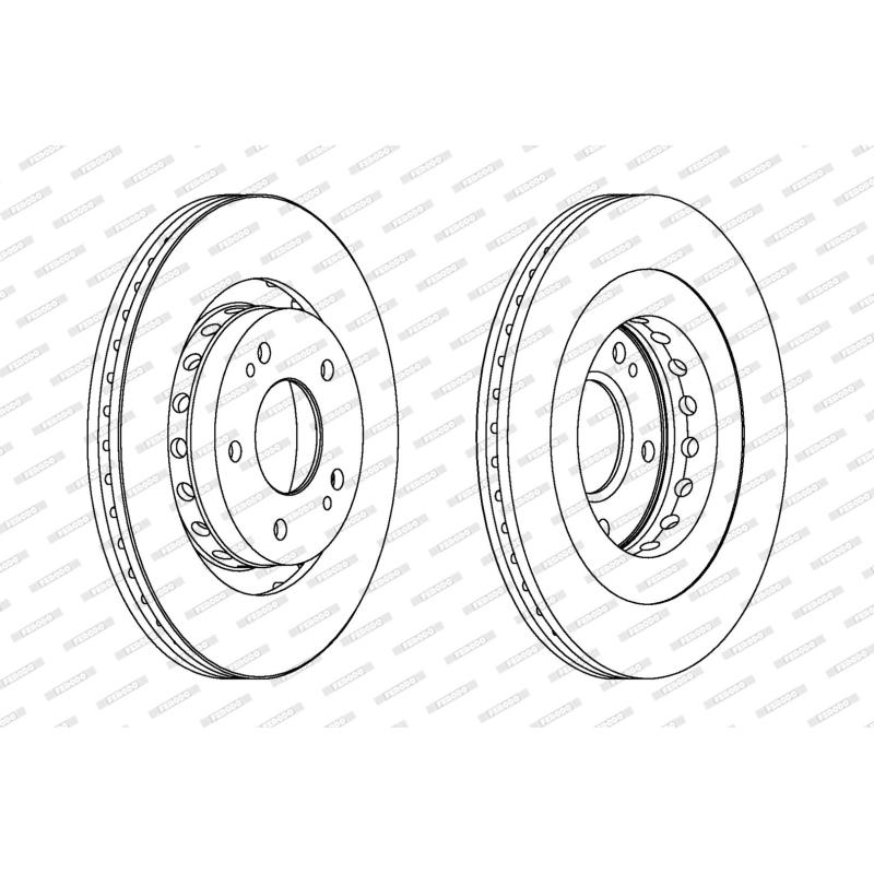 Jeu de 2 disques de frein avant FERODO DDF1642C - Visuel 1