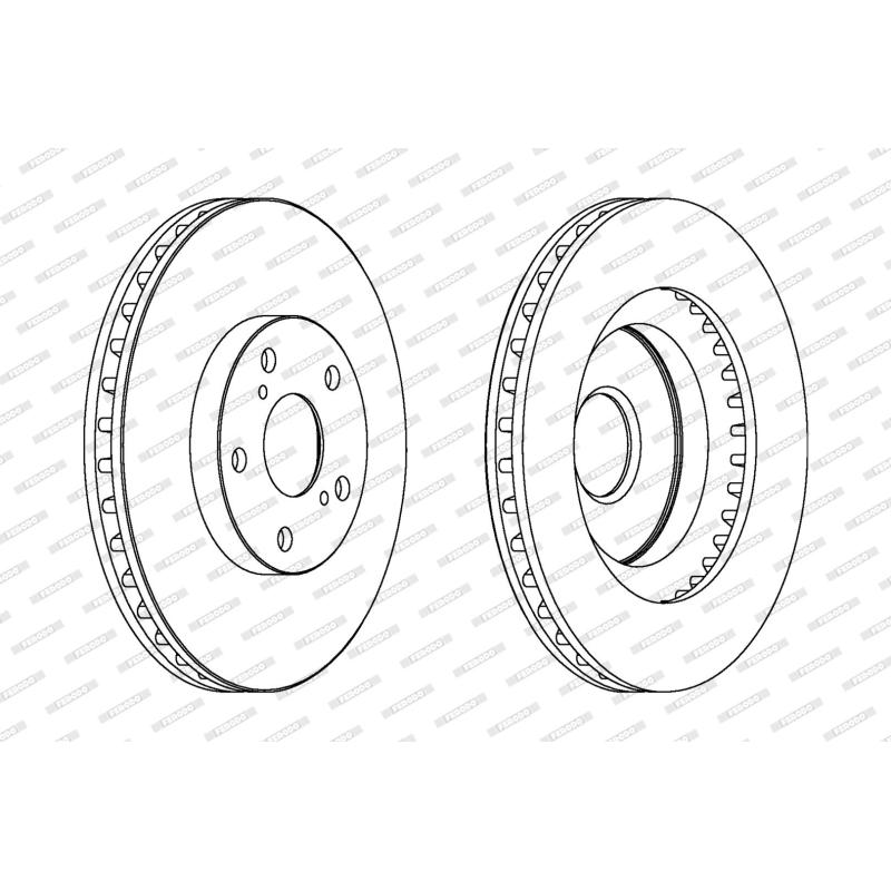 Jeu de 2 disques de frein avant FERODO DDF1646 - Visuel 1