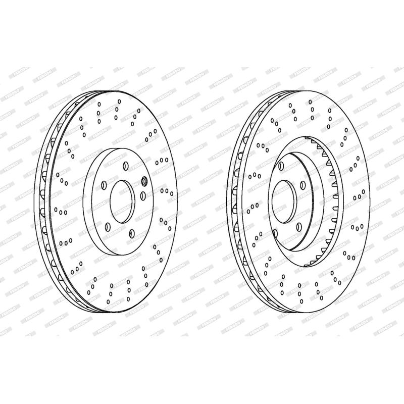 Jeu de 2 disques de frein avant FERODO DDF1650C-1 - Visuel 1