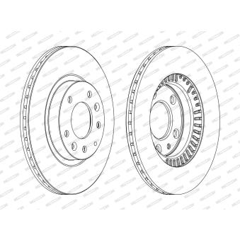 Jeu de 2 disques de frein avant FERODO OEM N12Y3325X Jeu de 2 disques de frein avant FERODO OEM N12Y3325X