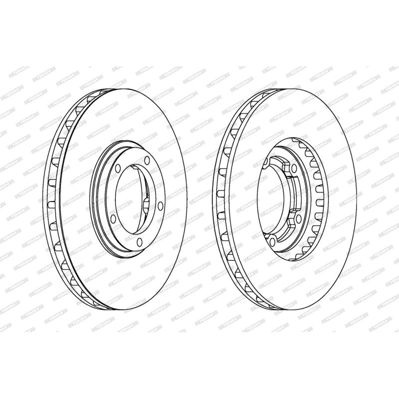 Jeu de 2 disques de frein avant FERODO DDF1658 - Visuel 1