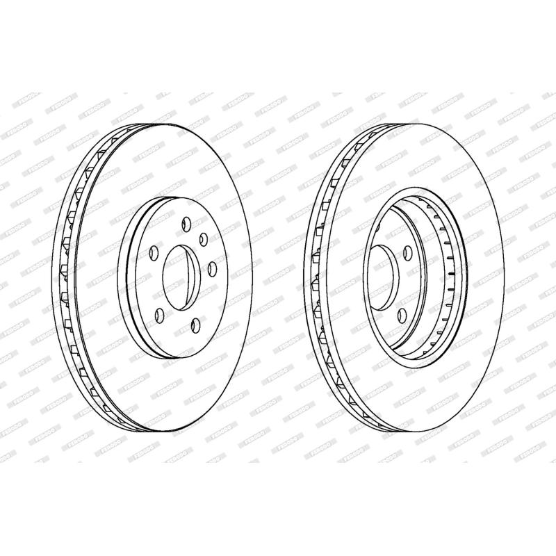 Jeu de 2 disques de frein avant FERODO DDF1664 - Visuel 1