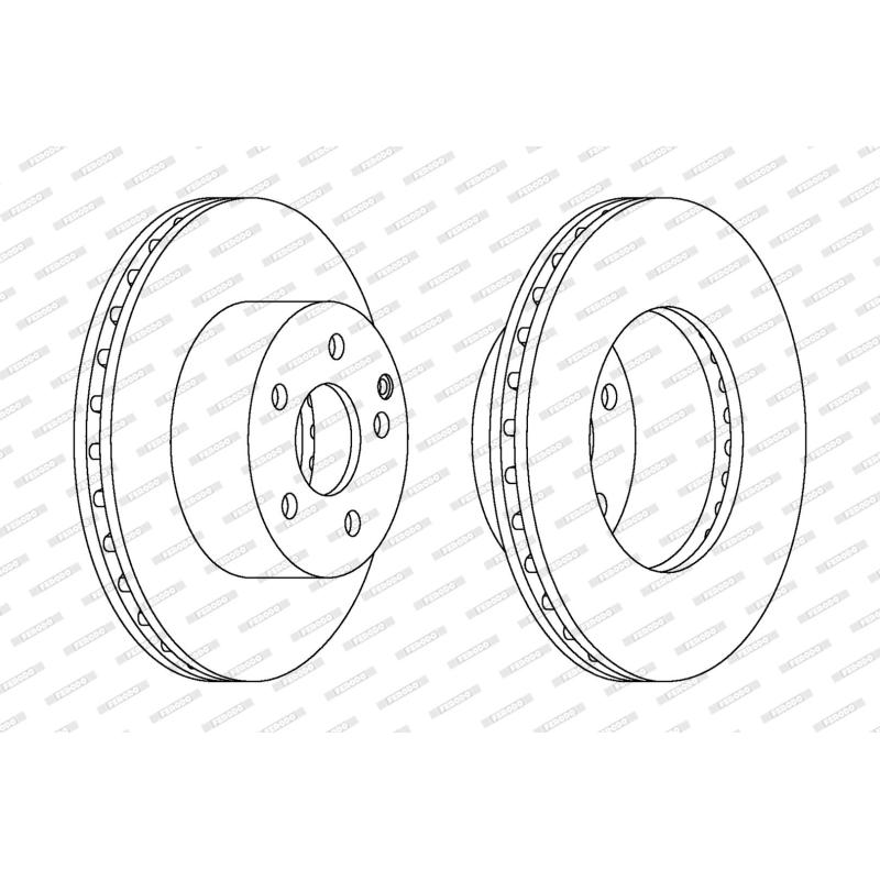 Jeu de 2 disques de frein avant FERODO DDF1668 - Visuel 1