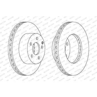 Jeu de 2 disques de frein avant FERODO OEM 4351202180