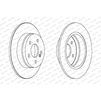 Jeu de 2 disques de frein arrière FERODO DDF1689C pour FIAT 128 C 180 CGI - 156cv