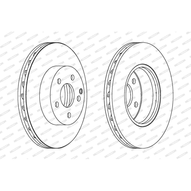 Jeu de 2 disques de frein avant FERODO DDF1690 - Visuel 1