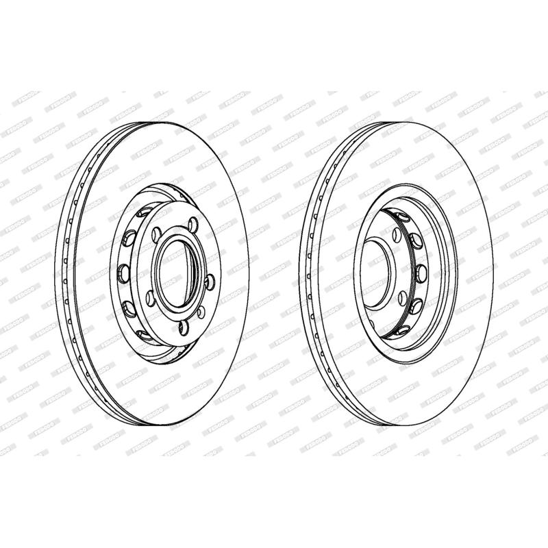 Jeu de 2 disques de frein avant FERODO DDF1707C - Visuel 1