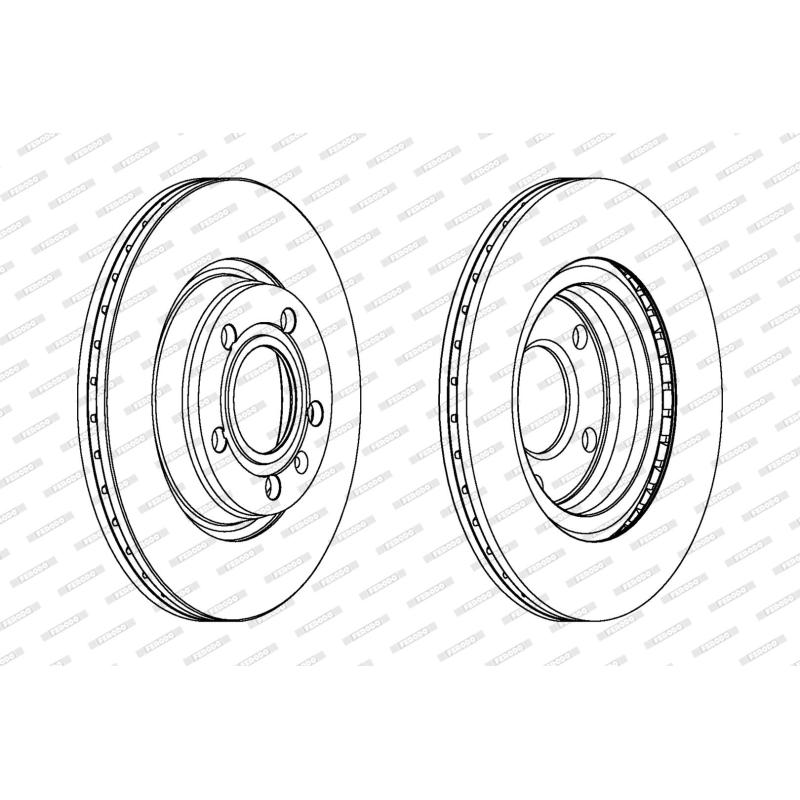 Jeu de 2 disques de frein avant FERODO DDF1708C - Visuel 1