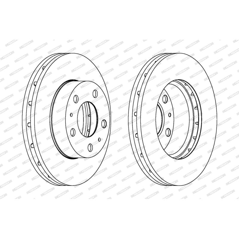Jeu de 2 disques de frein avant FERODO DDF1718-1 - Visuel 1