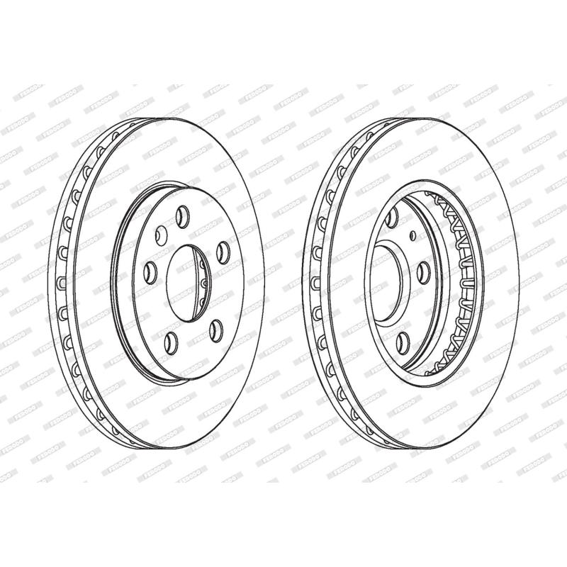 Jeu de 2 disques de frein avant FERODO DDF1721C - Visuel 1