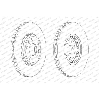 Jeu de 2 disques de frein avant FERODO [DDF1726C]