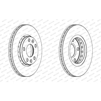 Jeu de 2 disques de frein avant FERODO [DDF1728C]
