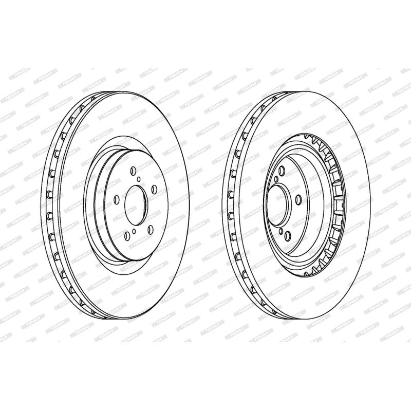 Jeu de 2 disques de frein avant FERODO DDF1748C-1 - Visuel 1