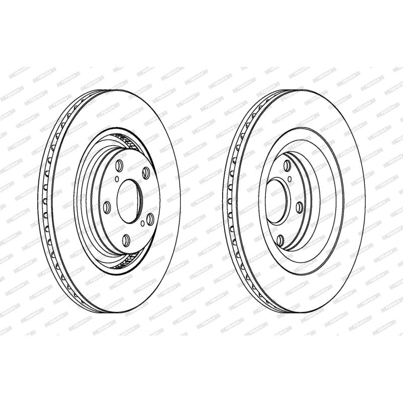 Jeu de 2 disques de frein avant FERODO DDF1754 - Visuel 1