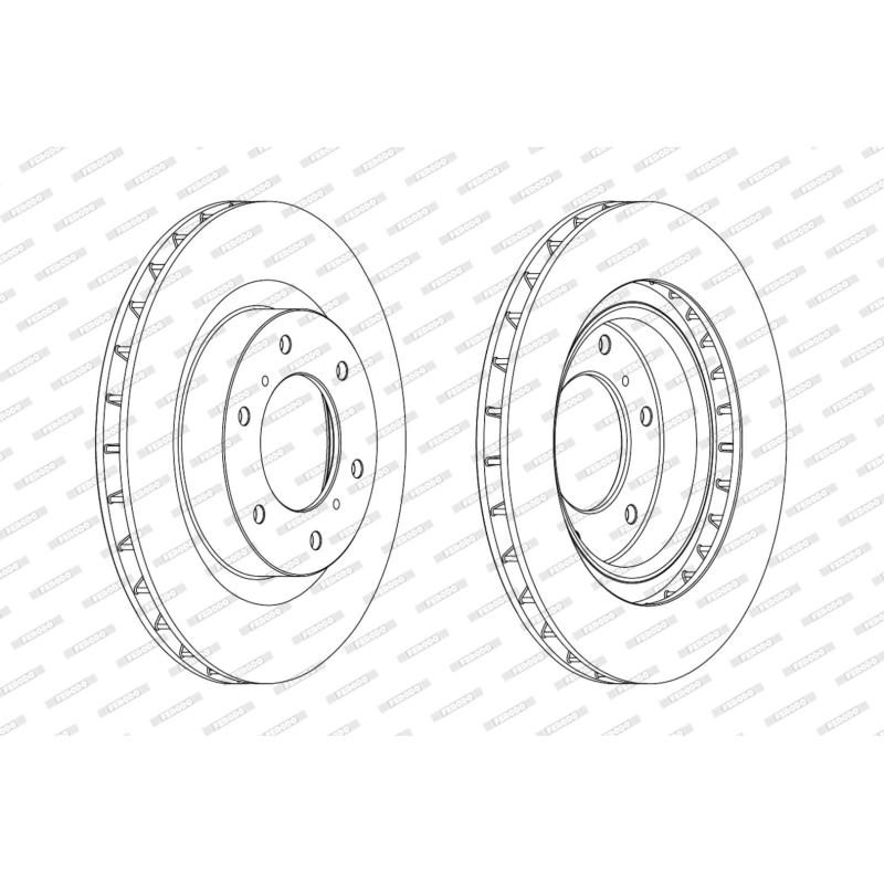 Jeu de 2 disques de frein avant FERODO DDF175C - Visuel 2