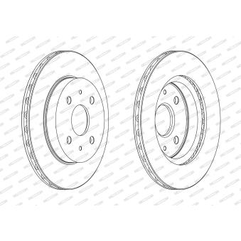 Jeu de 2 disques de frein avant FERODO [DDF1774C]