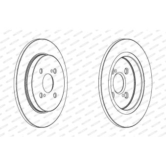 Jeu de 2 disques de frein arrière FERODO OEM 4243152080