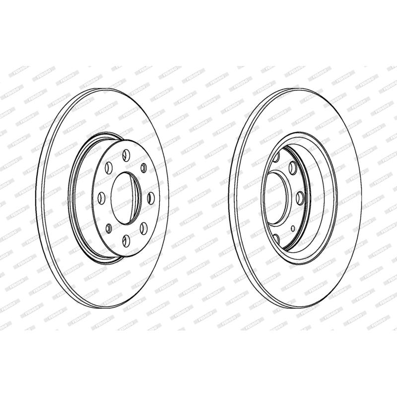 Jeu de 2 disques de frein avant FERODO DDF1784 - Visuel 1