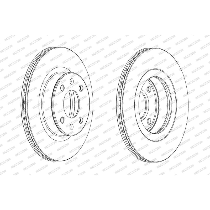 Jeu de 2 disques de frein avant FERODO DDF1792C - Visuel 1