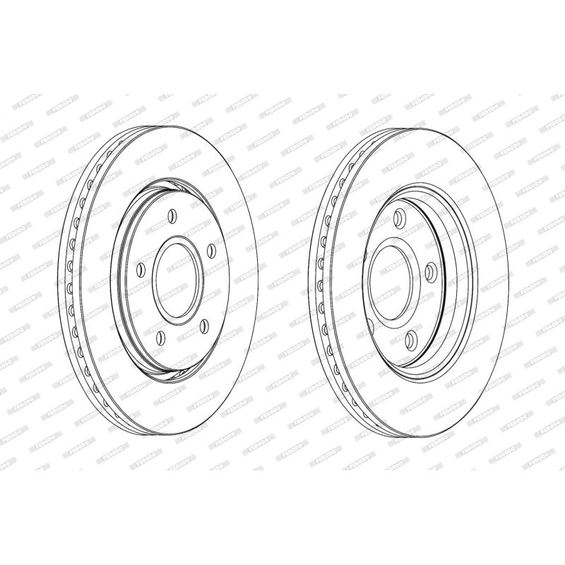 Jeu de 2 disques de frein avant FERODO DDF1807C - Visuel 1