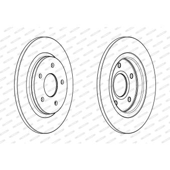 Jeu de 2 disques de frein arrière FERODO [DDF1808C]