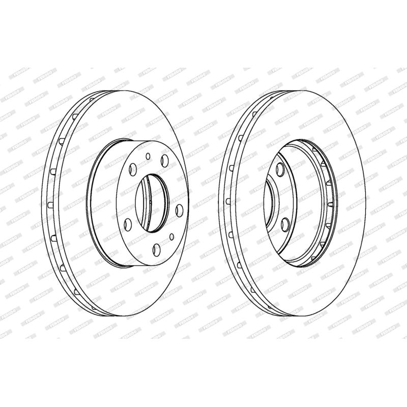 Jeu de 2 disques de frein avant FERODO DDF1809C - Visuel 1