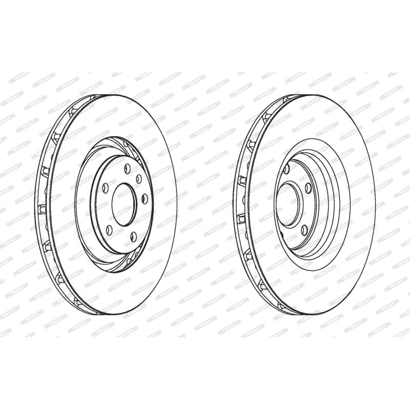 Jeu de 2 disques de frein avant FERODO DDF1847C-1 - Visuel 1