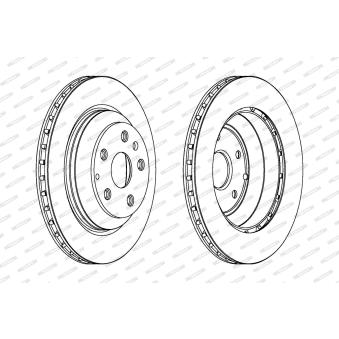 Jeu de 2 disques de frein arrière FERODO DDF1855C-1 pour SMART ROADSTER 3.6 - 290cv