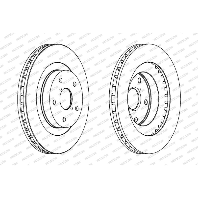 Jeu de 2 disques de frein avant FERODO DDF1857 - Visuel 1