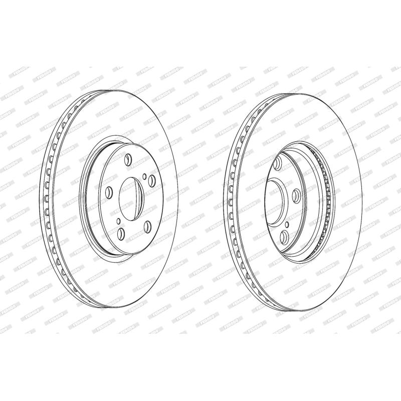 Jeu de 2 disques de frein avant FERODO DDF1865C - Visuel 1