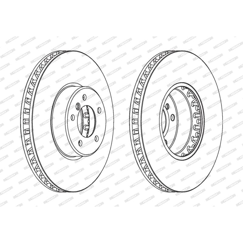 Jeu de 2 disques de frein avant FERODO DDF1867C-1 - Visuel 1