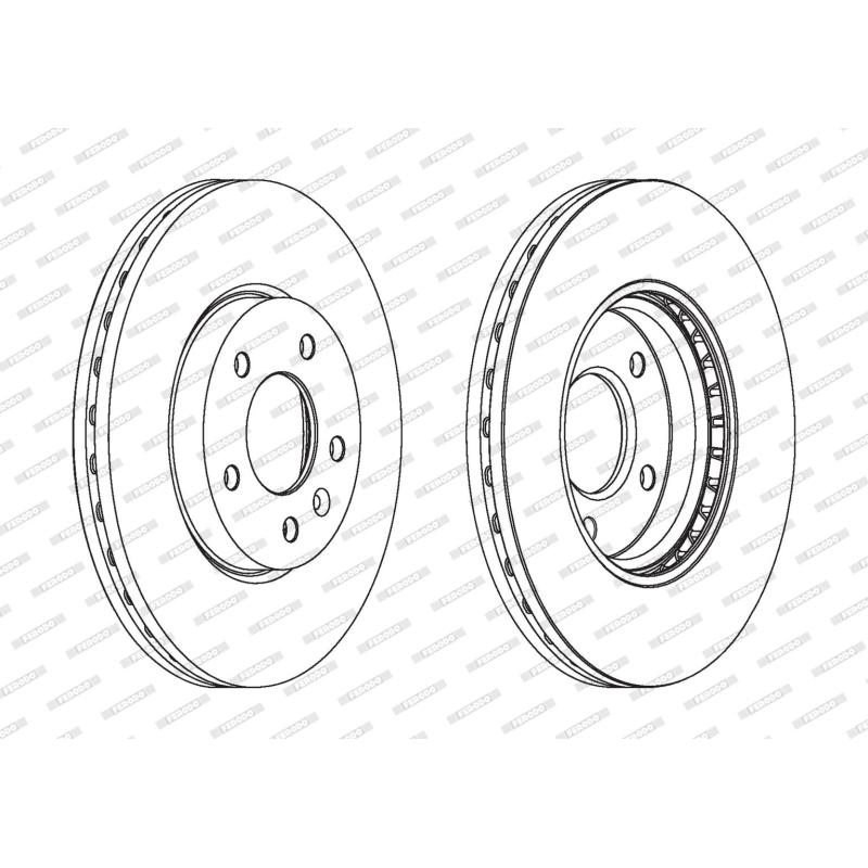 Jeu de 2 disques de frein avant FERODO DDF1870C - Visuel 1