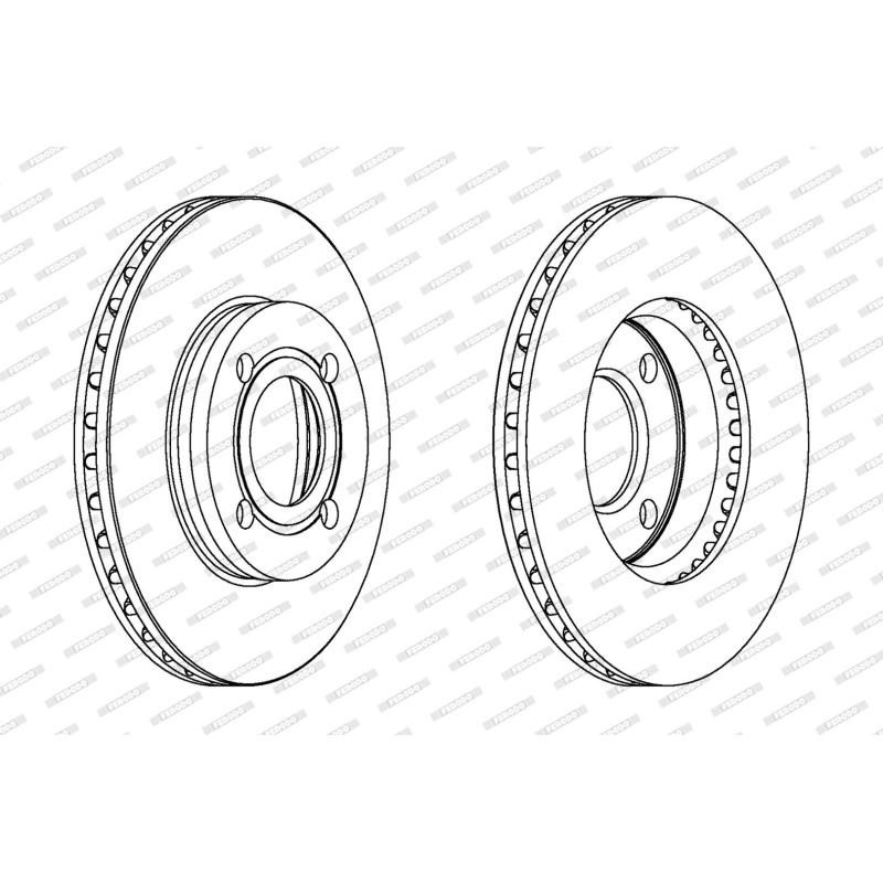 Jeu de 2 disques de frein avant FERODO DDF193 - Visuel 1