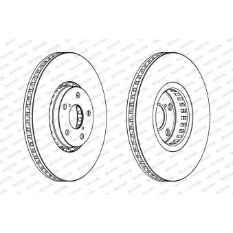 Jeu de 2 disques de frein avant FERODO OEM 4351222261