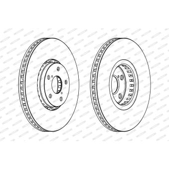 Disque de frein avant droit FERODO OEM 4351622011