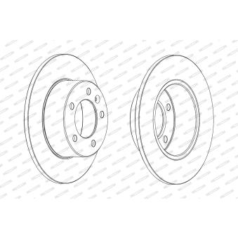 Jeu de 2 disques de frein arrière FERODO DDF1975C