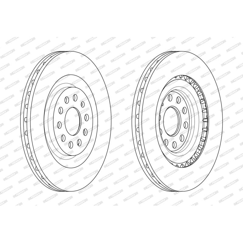 Jeu de 2 disques de frein avant FERODO DDF1985C - Visuel 1