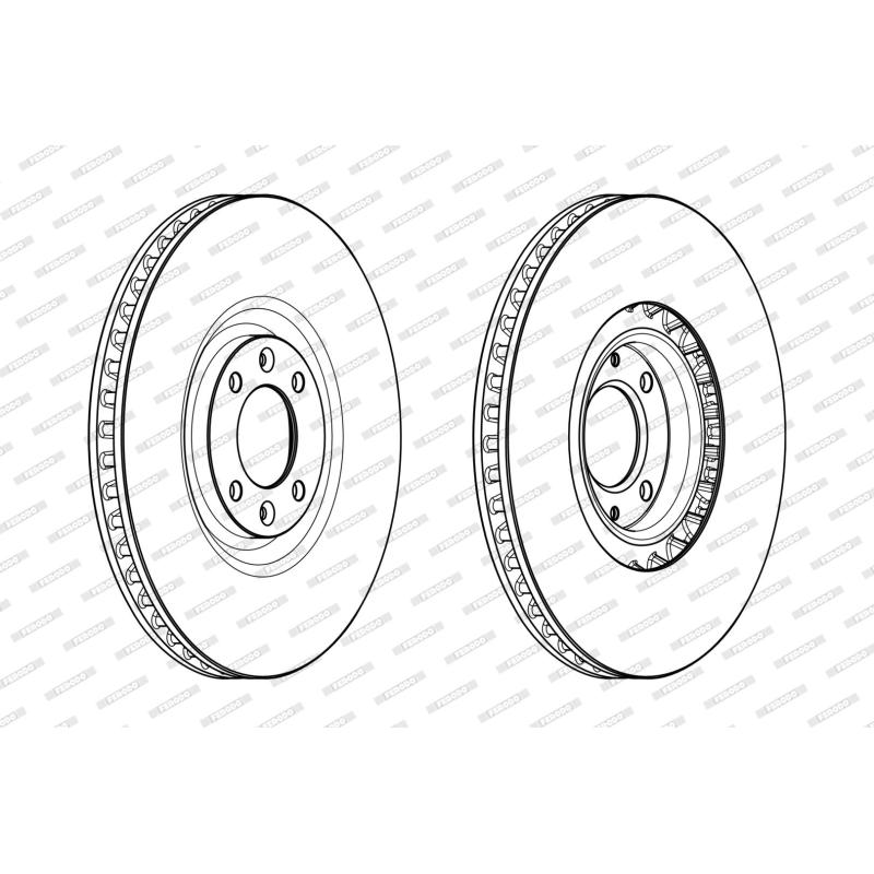 Jeu de 2 disques de frein avant FERODO DDF1999C - Visuel 1