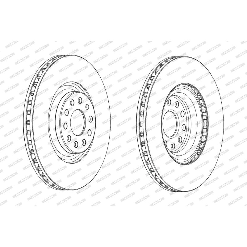Jeu de 2 disques de frein avant FERODO DDF2000C - Visuel 1