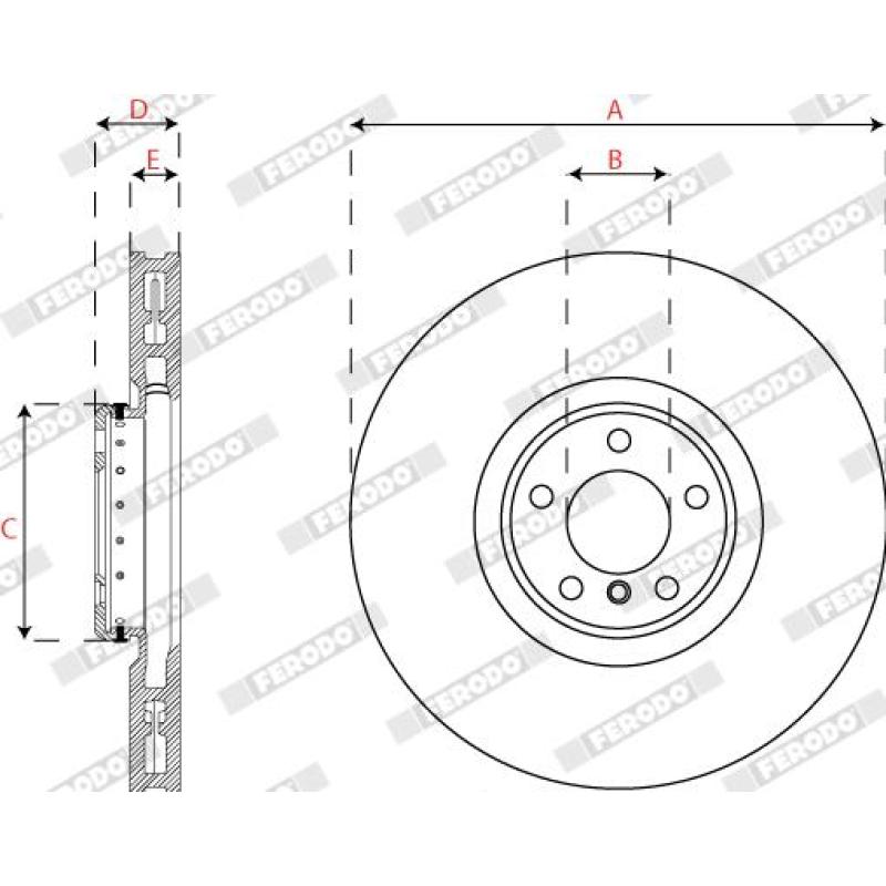 Disque de frein avant gauche FERODO DDF2041LVC-1 - Visuel 2