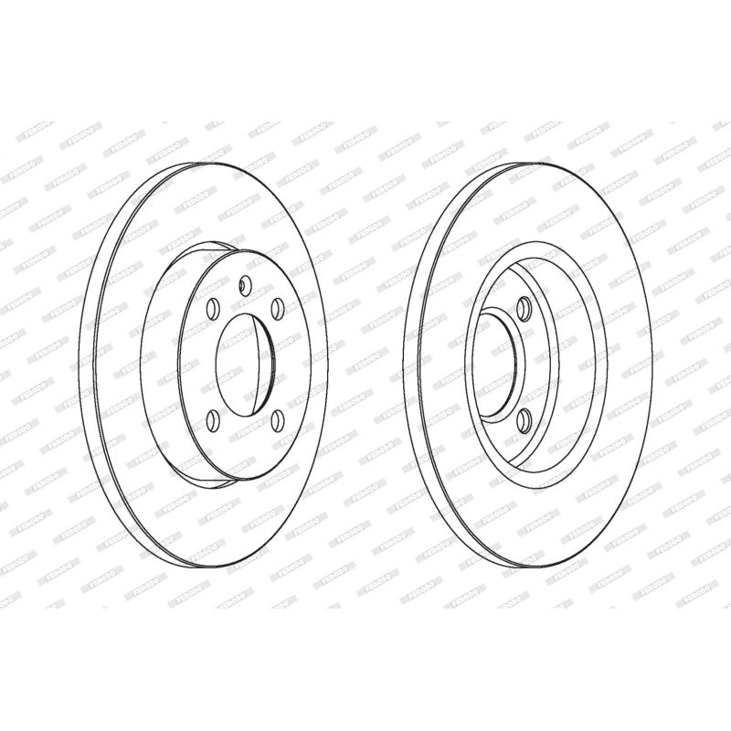 Jeu de 2 disques de frein avant FERODO DDF205C - Visuel 1