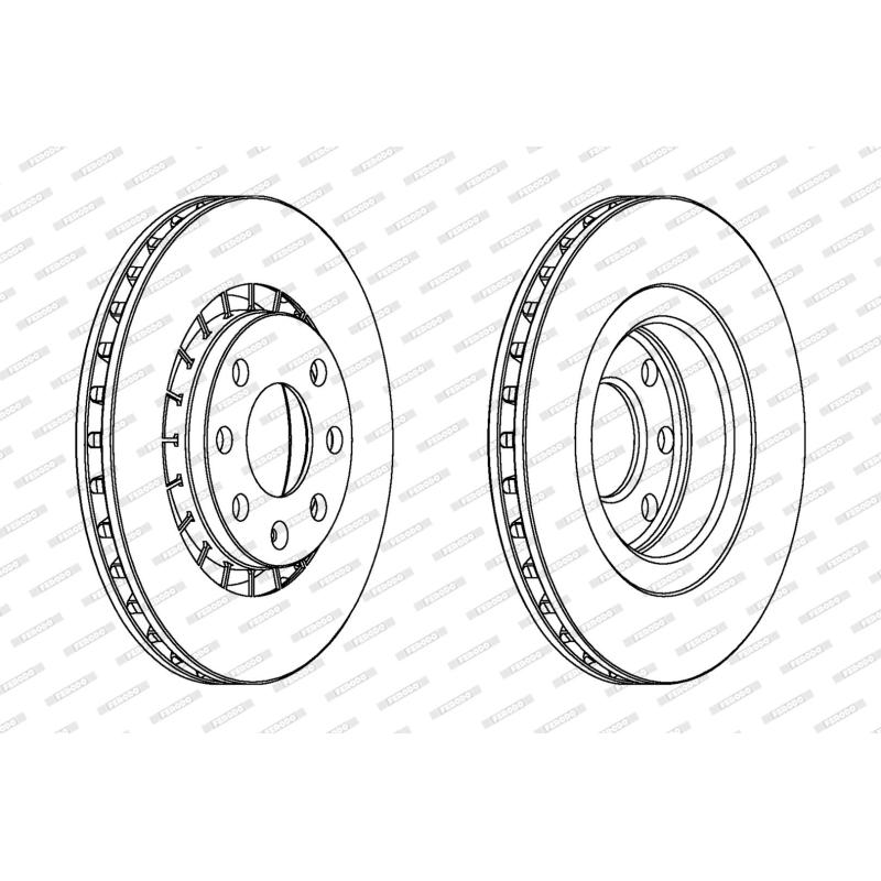 Jeu de 2 disques de frein avant FERODO DDF206 - Visuel 1