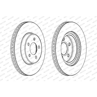 Jeu de 2 disques de frein avant FERODO OEM 4779196AF